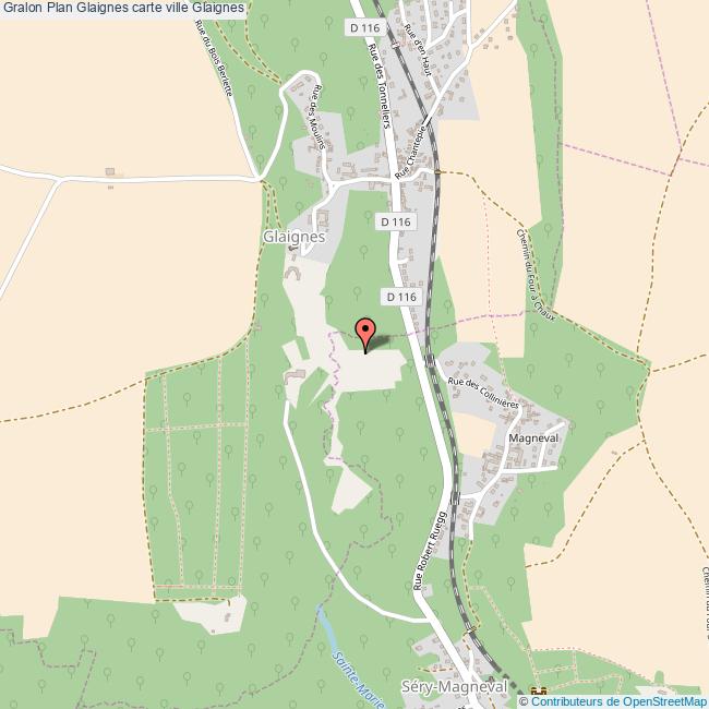 Plan Glaignes carte ville Glaignes