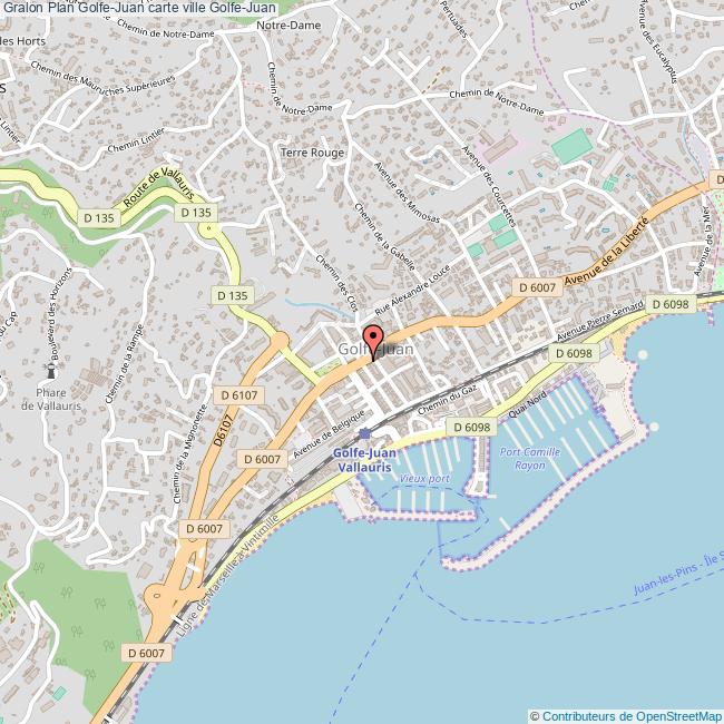 La Petite Plage Golfe Juan Carte Plan Golfe-Juan carte ville Golfe-Juan