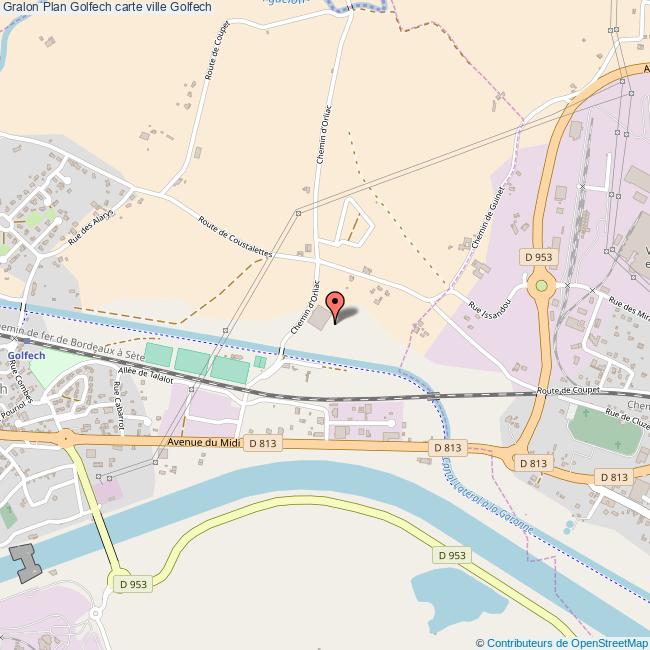 Plan Golfech carte ville Golfech