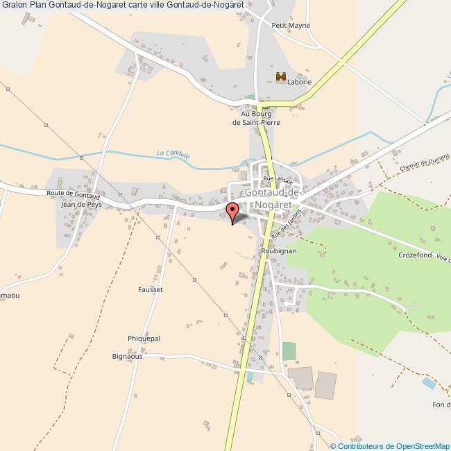 Plan GontauddeNogaret carte ville GontauddeNogaret