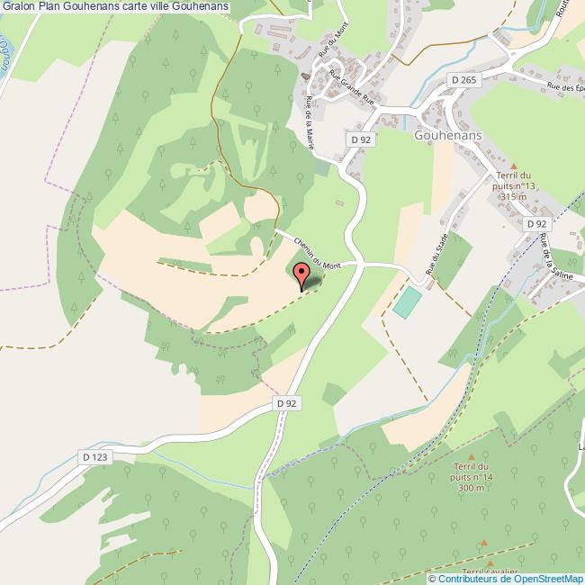 Plan Gouhenans carte ville Gouhenans