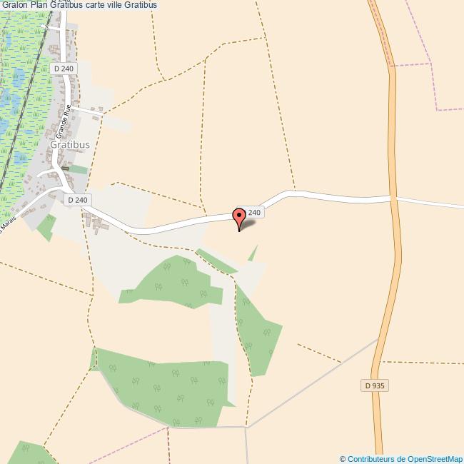 Plan Gratibus carte ville Gratibus