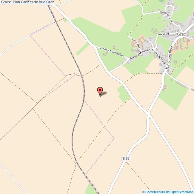 Plan Grez carte ville Grez