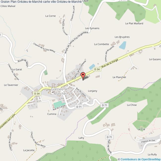 Plan GrézieuleMarché carte ville GrézieuleMarché