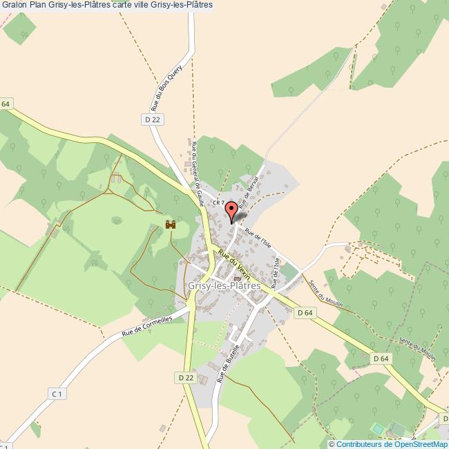 Plan GrisylesPlâtres carte ville GrisylesPlâtres