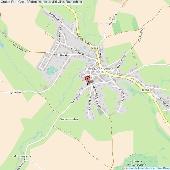 Plan GrosRéderching carte ville GrosRéderching