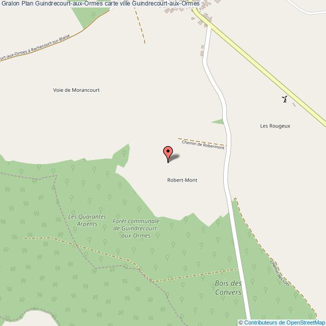 Plan GuindrecourtauxOrmes carte ville GuindrecourtauxOrmes