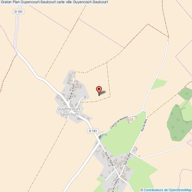 Plan GuyencourtSaulcourt carte ville GuyencourtSaulcourt