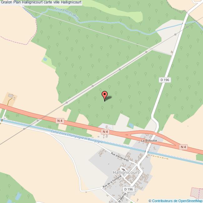 Plan Hallignicourt carte ville Hallignicourt