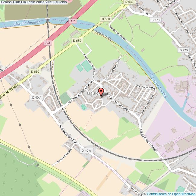 Plan Haulchin carte ville Haulchin