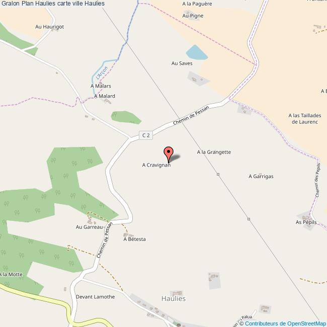 Plan Haulies carte ville Haulies