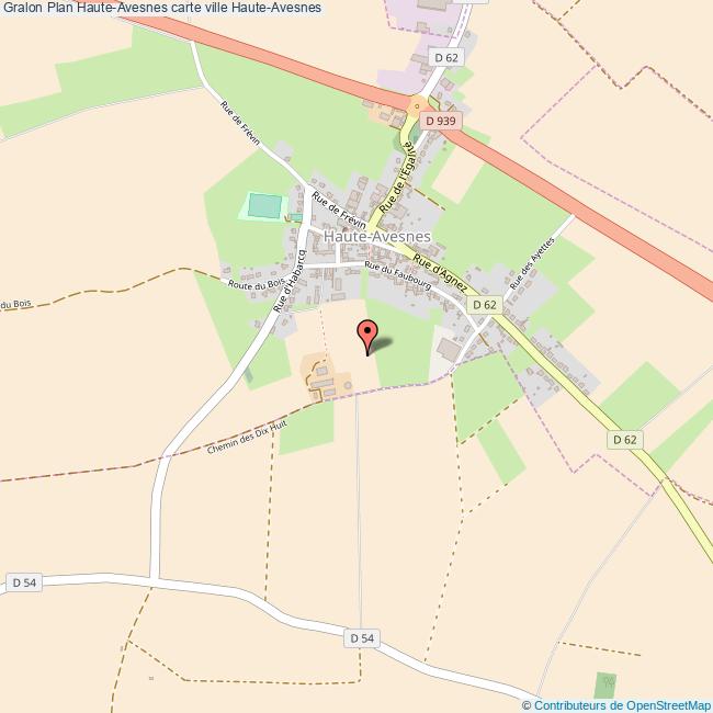 Plan HauteAvesnes carte ville HauteAvesnes
