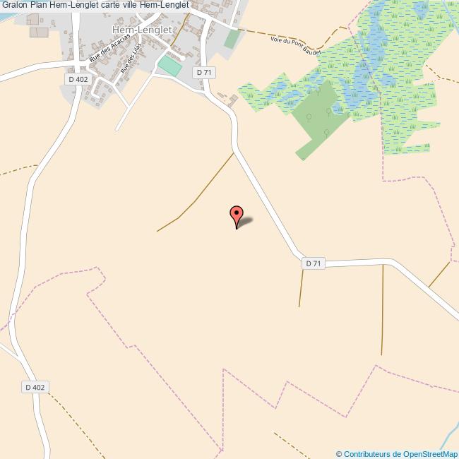 Plan HemLenglet carte ville HemLenglet