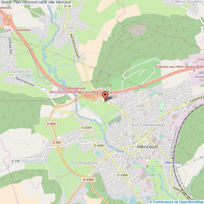 plan ville Héricourt