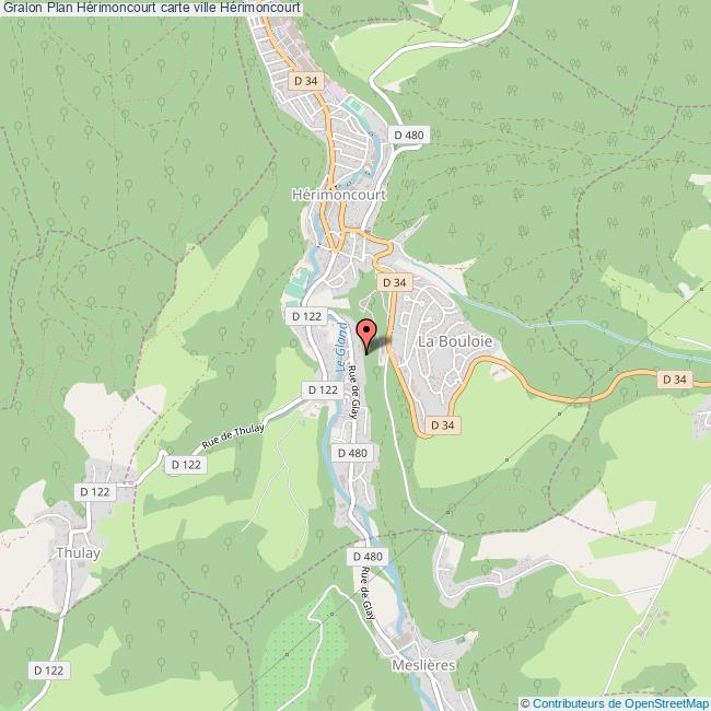 Plan Hérimoncourt carte ville Hérimoncourt