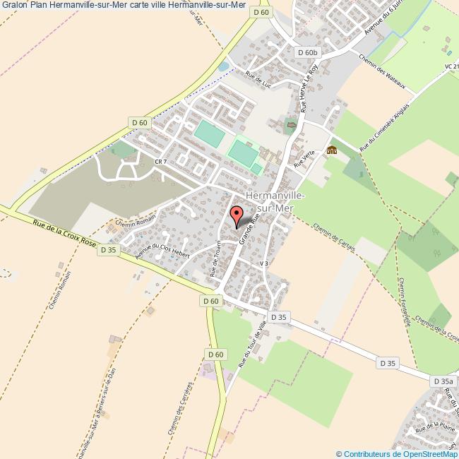 Plan HermanvillesurMer carte ville HermanvillesurMer