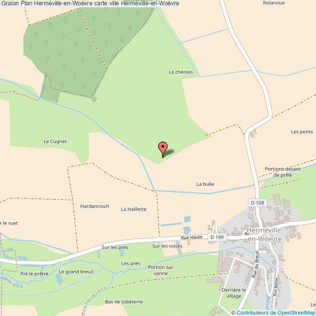 Plan HermévilleenWoëvre carte ville HermévilleenWoëvre