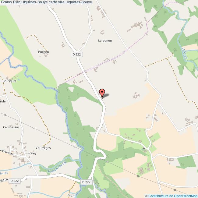 Plan HiguèresSouye carte ville HiguèresSouye