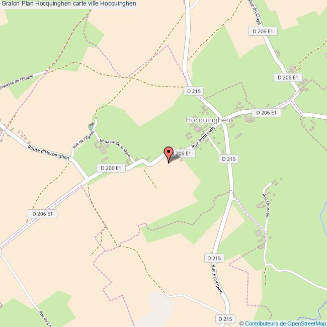 Plan Hocquinghen carte ville Hocquinghen