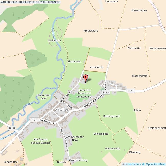 Plan Honskirch carte ville Honskirch