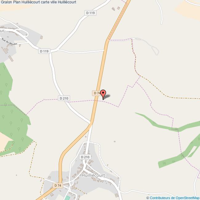 Plan Huilliécourt carte ville Huilliécourt