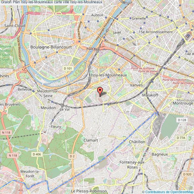 Plan Issy-les-Moulineaux carte ville Issy-les-Moulineaux