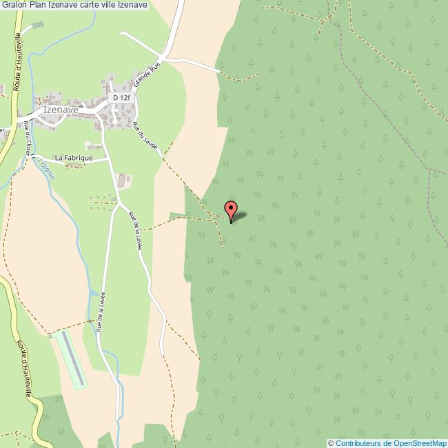 Plan Izenave carte ville Izenave