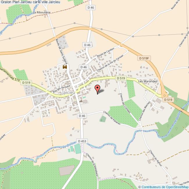 Plan Jarcieu carte ville Jarcieu