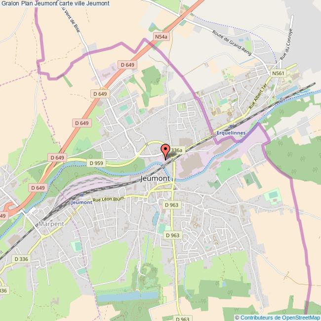 Plan Jeumont carte ville Jeumont