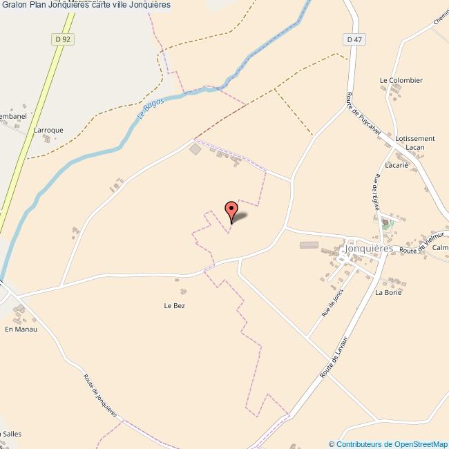 Plan Jonquières carte ville Jonquières
