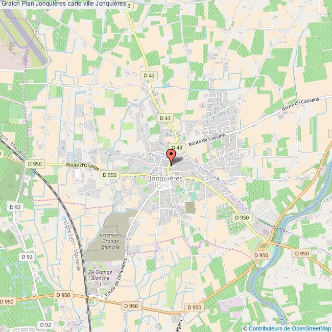 Plan Jonquières carte ville Jonquières