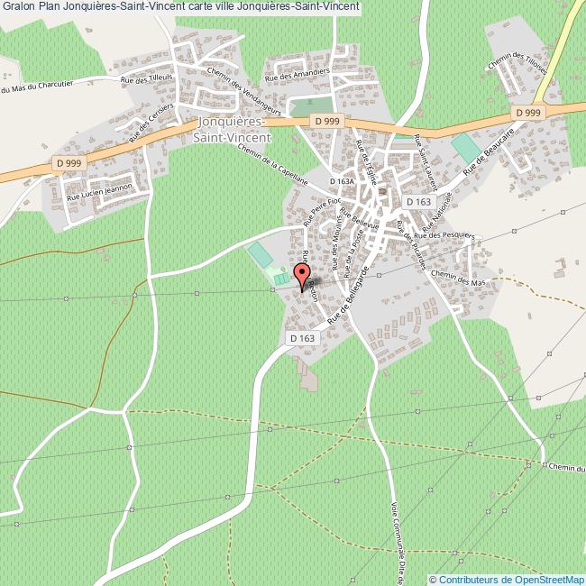 Plan JonquièresSaintVincent carte ville JonquièresSaintVincent