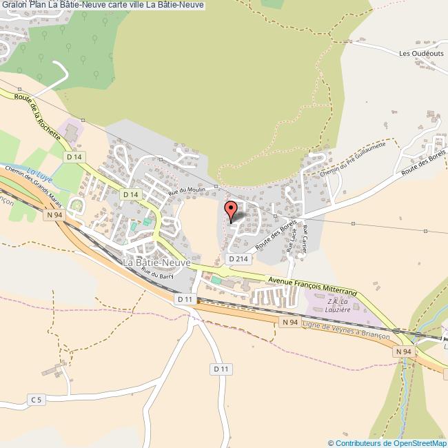 Plan La BâtieNeuve carte ville La BâtieNeuve