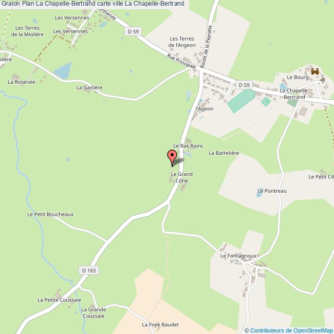 Plan La ChapelleBertrand carte ville La ChapelleBertrand