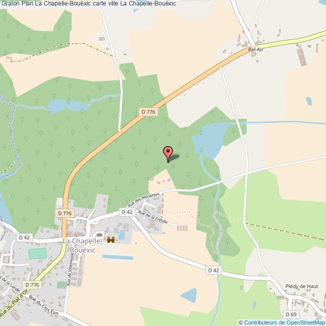 Plan La ChapelleBouëxic carte ville La ChapelleBouëxic