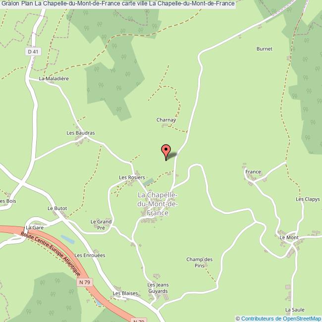 Plan La ChapelleduMontdeFrance carte ville La ChapelleduMontde