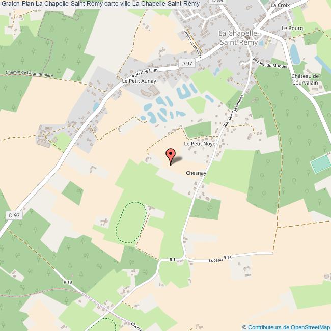 Plan La ChapelleSaintRémy carte ville La ChapelleSaintRémy