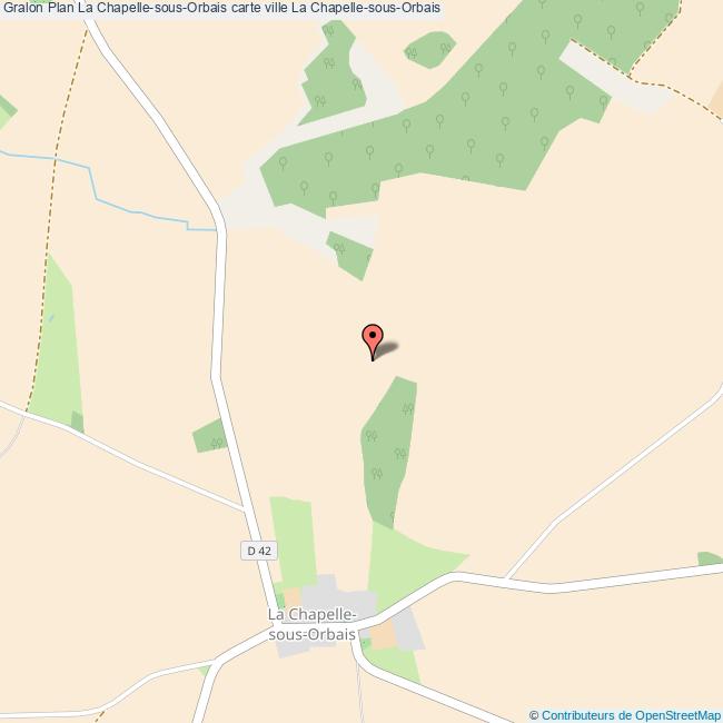 Plan La ChapellesousOrbais carte ville La ChapellesousOrbais