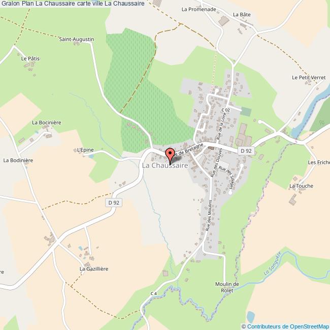 Plan La Chaussaire carte ville La Chaussaire
