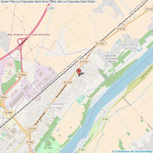 Plan La ChausséeSaintVictor carte ville La ChausséeSaintVictor