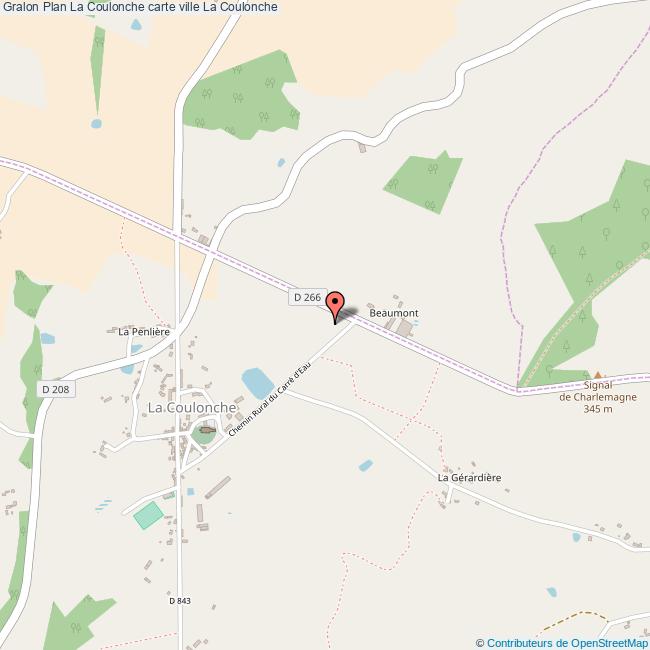 Plan La Coulonche carte ville La Coulonche