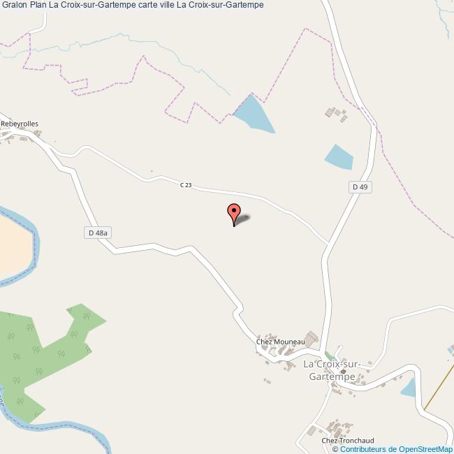 Plan La CroixsurGartempe carte ville La CroixsurGartempe