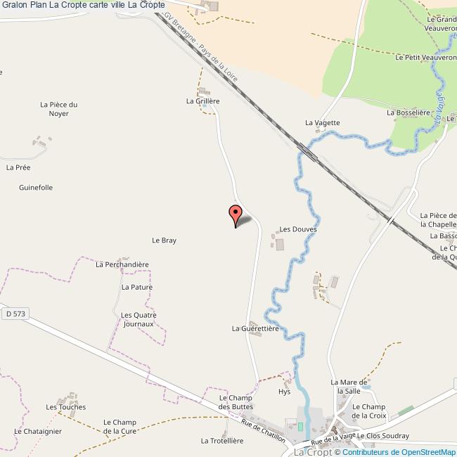 Plan La Cropte carte ville La Cropte
