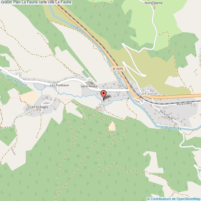 Plan La Faurie carte ville La Faurie