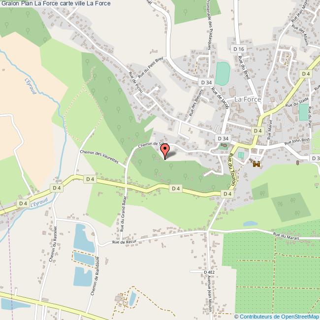 Plan La Force carte ville La Force