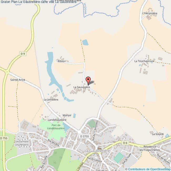 Plan La Gaubretière carte ville La Gaubretière