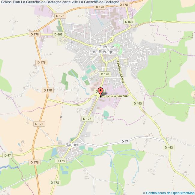 Plan La GuerchedeBretagne carte ville La GuerchedeBretagne