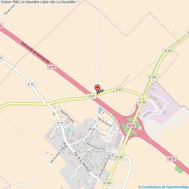 Plan La Heunière carte ville La Heunière