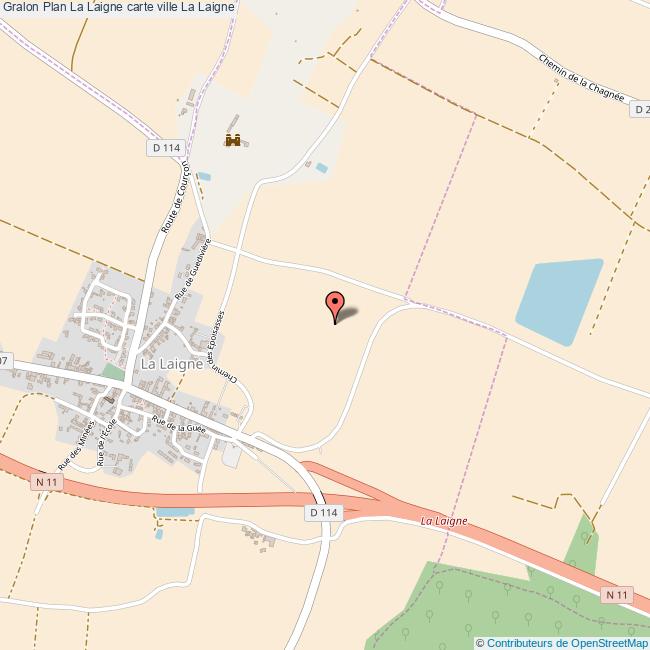 Plan La Laigne carte ville La Laigne