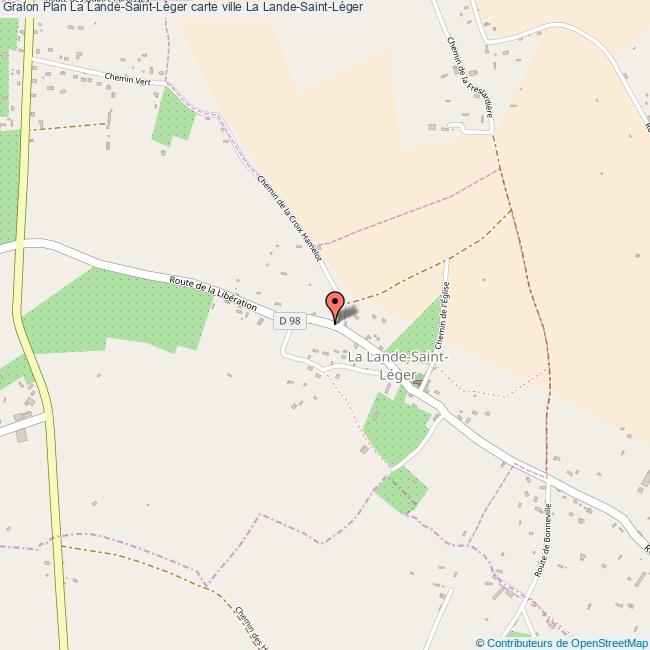 Plan La LandeSaintLéger carte ville La LandeSaintLéger
